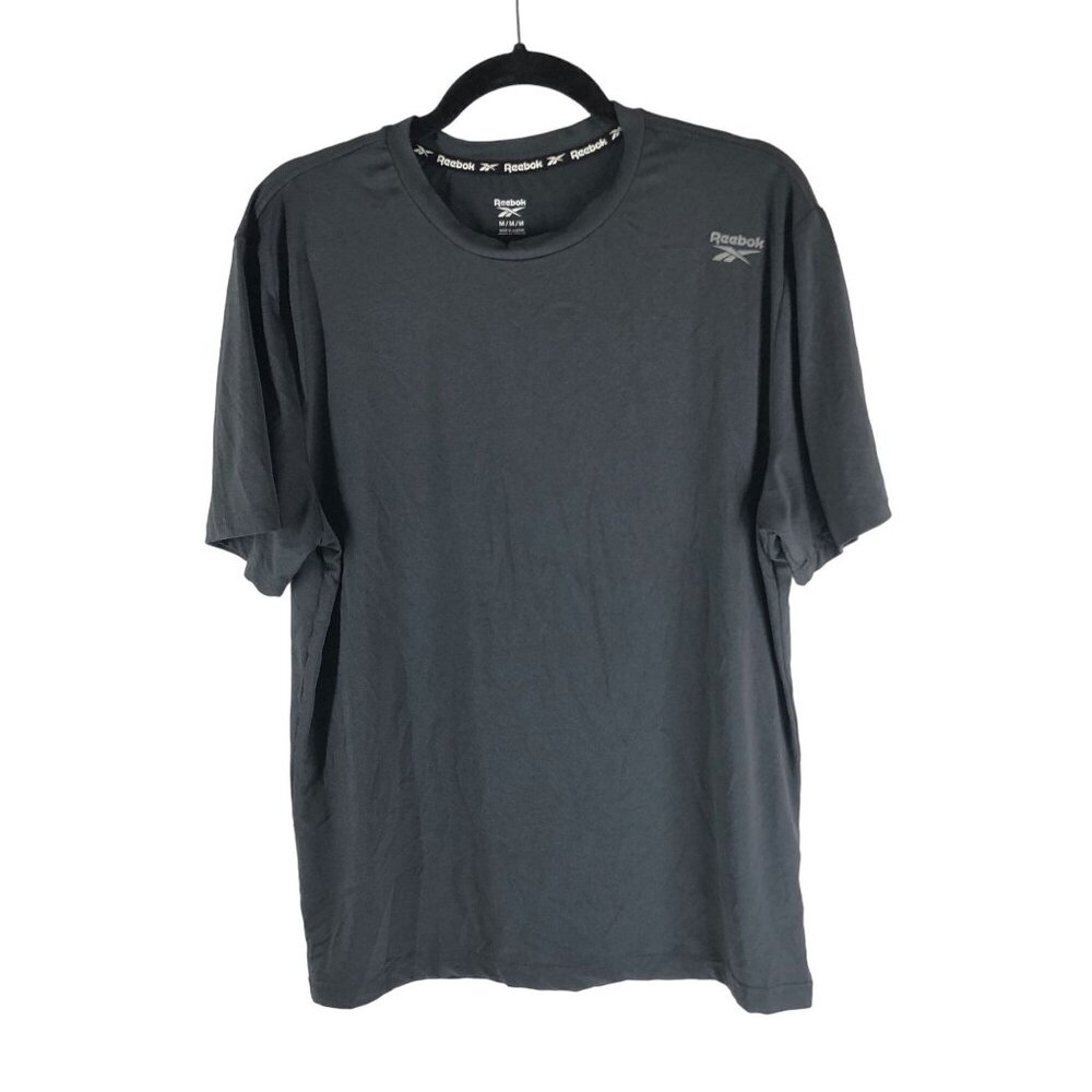 Reebok Mens Gray Short Sleeve Athletic T-Shirt Size M
